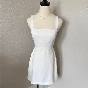 Wilfred Aritzia White Linen Mini Dress